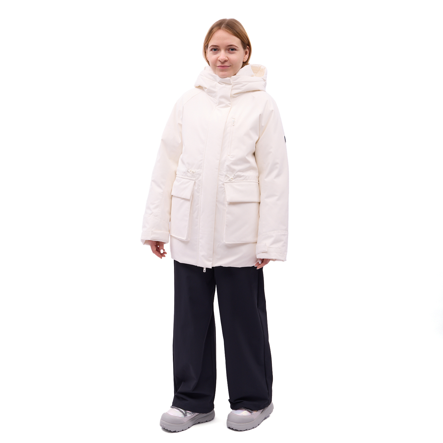 AYMV296-4 Пуховик длинный Sports Style белый